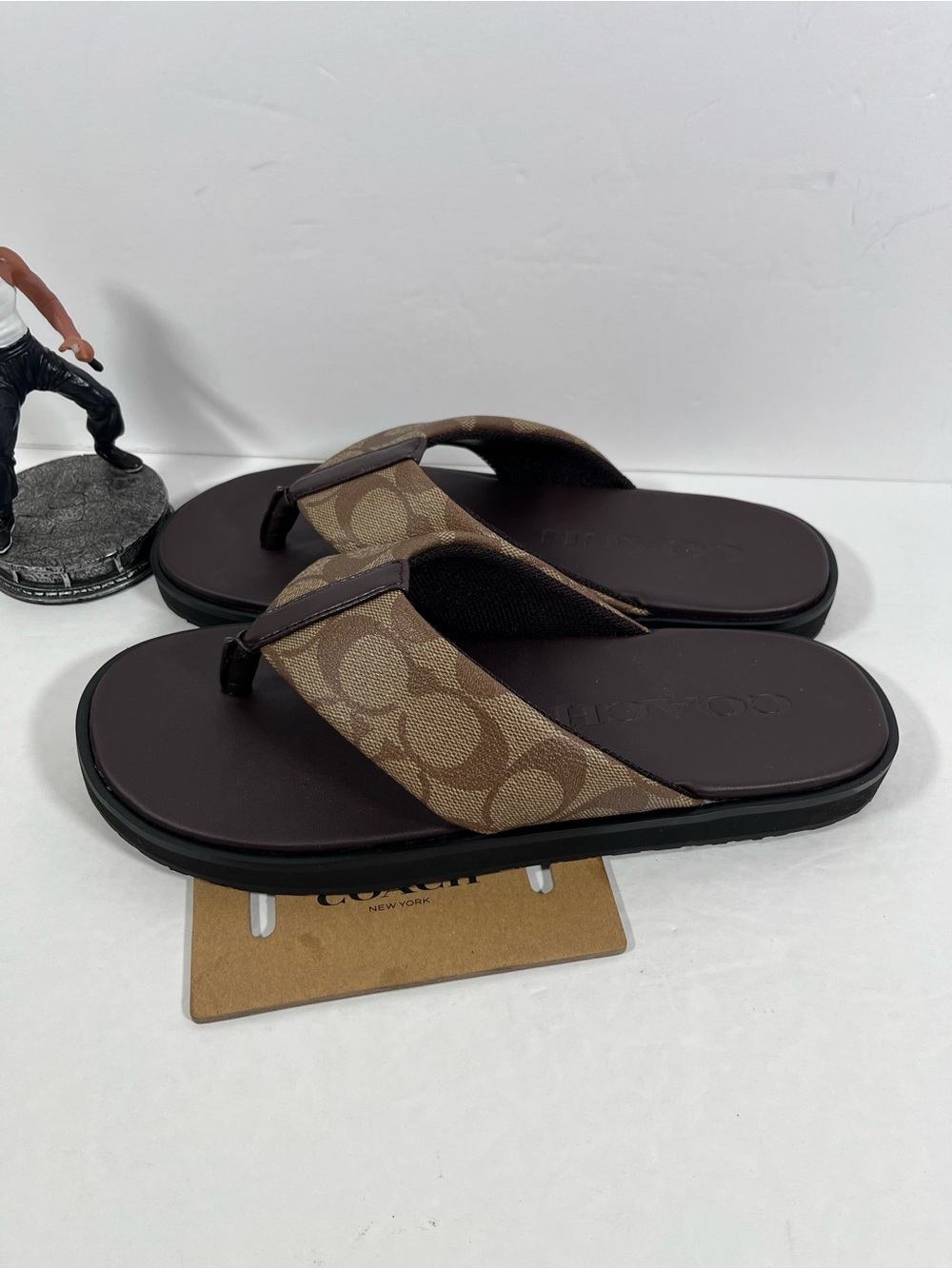 Coach Flip Flop In Signature Canvas NWT